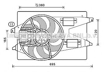 AVA QUALITY COOLING fd7555 -  Вентилятор, охлаждение двигателя
